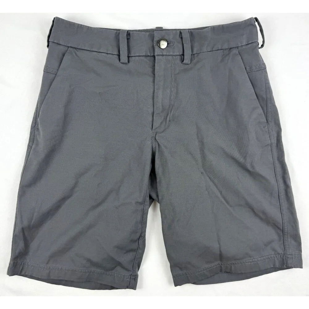 Lululemon Shorts Mens 28 Gray Commission Classic Fit Casual Chino Zip Pockets - Picture 1 of 6